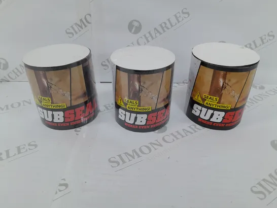 BOXED 3 PIECE SFIXX SUB SEAL BLACK WATERPROOF REPAIR TAPE 10CM X 1.5M