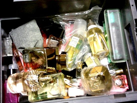 LARGE QUANTITY OF ASSORTED UNBOXED FRAGRANCES TO INCLUDE; DIOR, ELLE, PERFUMERS CHOICE AND ROYAL