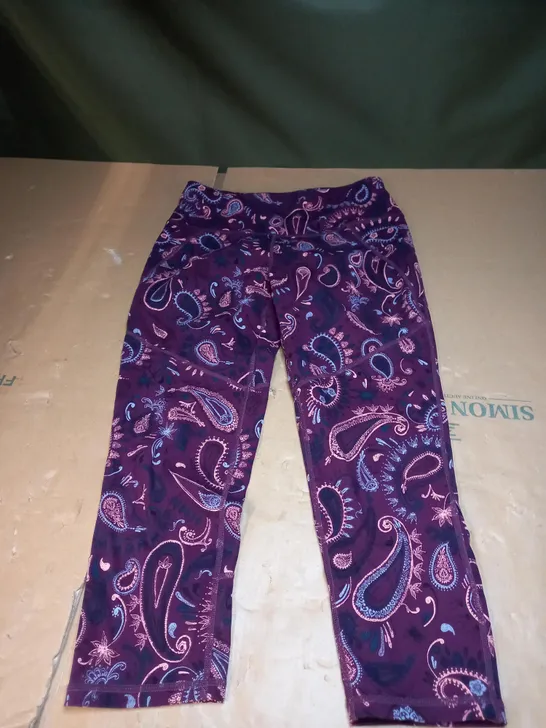 SWEATY BETTY PAISLEY PATTERNED PANTS SIZE SMALL