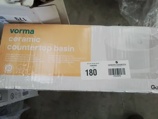 BOXED VORMA CERAMIC COUNTER TOP BASIN