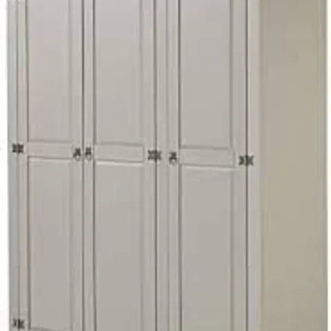 CORONA GREY WAX 3 DOOR WARDROBE (3 BOXES)