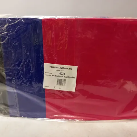 BOX OF APPROXIMATELY 40 ASSORTED A4 RING BINDERS IN VARIOUS COLOURS