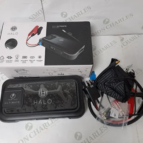 HALO BOLT ULTIMATE POWER BANK W/JUMP STARTER AIR COMPRESSOR & AC OUTLET