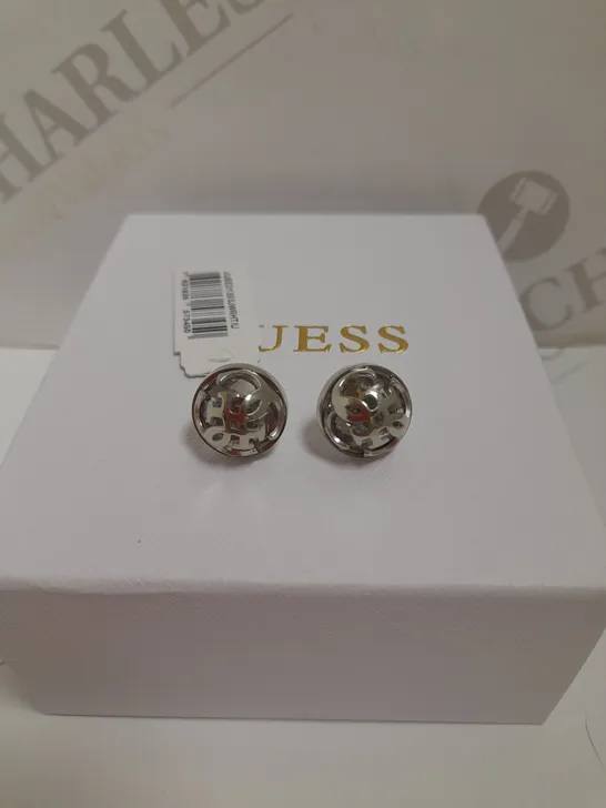 GUESS 4G LOGO BOULE STUD SILVER EARRINGS RRP £40