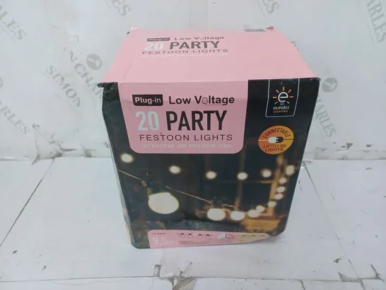 BOXED PLUG-IN LOW VOLTAGE 20 PARTY FESTOON LIGHTS RRP £29.99