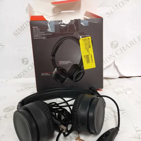 BLACK WEB USB PC HEADSET