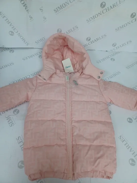 GIRLS FENDI ZIPPED BOMBER COAT SIZE 12 MONTHS