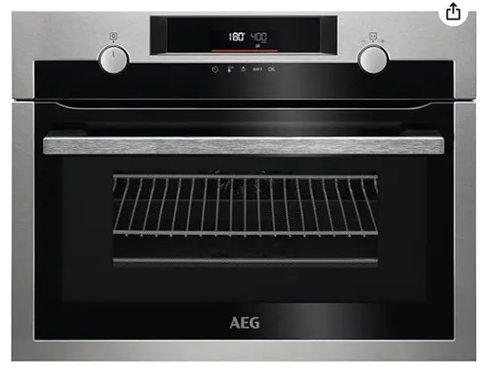 AEG 8000 COMBIQUICK BUILT IN MICROWAVE & OVEN KME565060M, 43 L CAPACITY, CONVENTIONAL COOKING + MICROWAVE, DEFROST, LED DISPLAY, ANTIFINGERPRINT COATING, STAINLESS STEEL