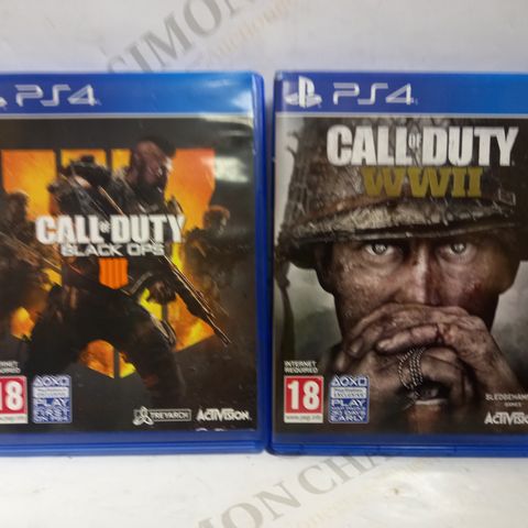 PS4 GAMES - CALL OF DUTY BLACK OPS 4 + WWII