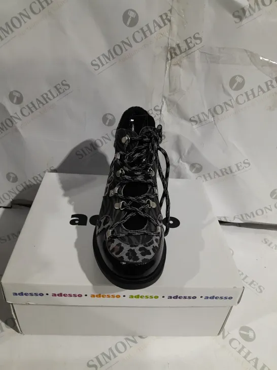 BOXED ADESSO LEOPARD PRINT TRAINERS SIZE 39