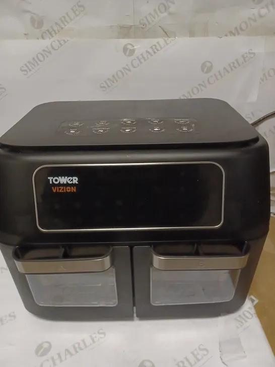 TOWER T17102, VORTX VIZION DUAL COMPARTMENT 11L AIR FRYER OVEN