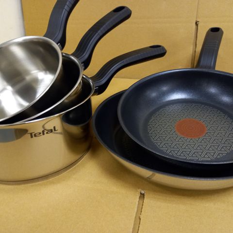 TEFAL COMFORT MAX STAINLESS STEEL POTS AND PANS INDUCTION SET