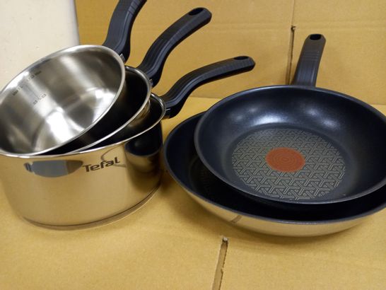 TEFAL COMFORT MAX STAINLESS STEEL POTS AND PANS INDUCTION SET