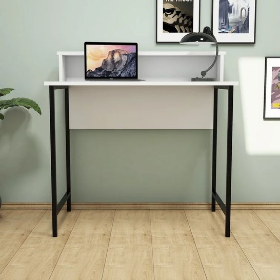 BOXED LUNCEFORD WHITE COMPUTER DESK IN WHITE - 1 BOX