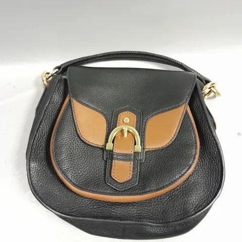 PAUL COSTELLOE GYMKHANA MULTIWAY LEATHER SADDLE BAG BLACK/TAN