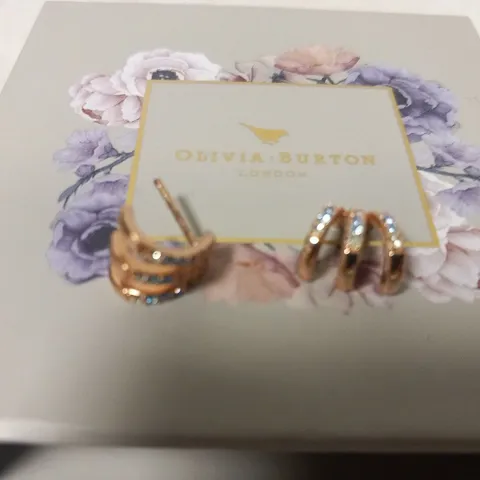 BOXED OLIVIA BURTON TRIPLE HOOP EARRINGS