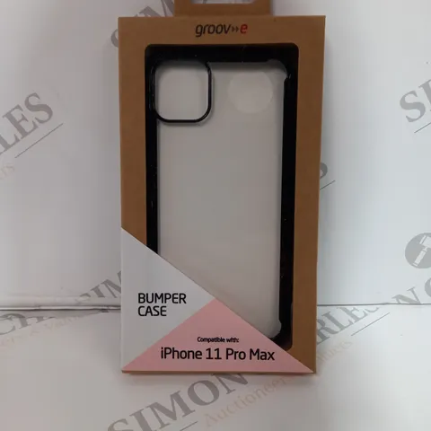 APPROXIMATELY 50 BRAND NEW BOXED AND SEALED GROOV-E TPU EDGE BLACK BUMPER CASE GV-MP017 COMPATIBLE WITH IPHONE 11 PRO MAX INCLUDES SHOCKPROOF PROTECTION, SCRATCH PROTECTION, WIRELESS CHARGING SUPPORT 