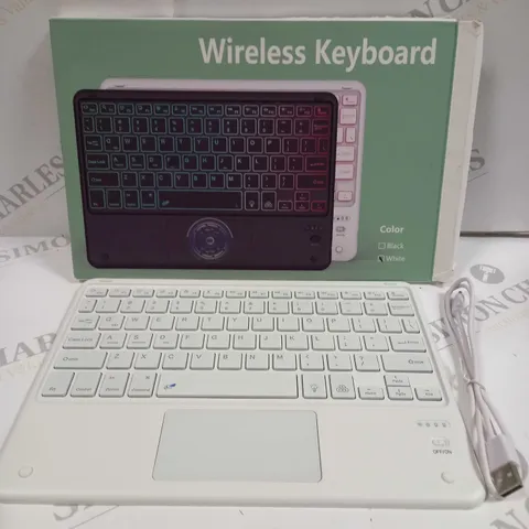 BOXED WIRELESS WHITE KEYBOARD 