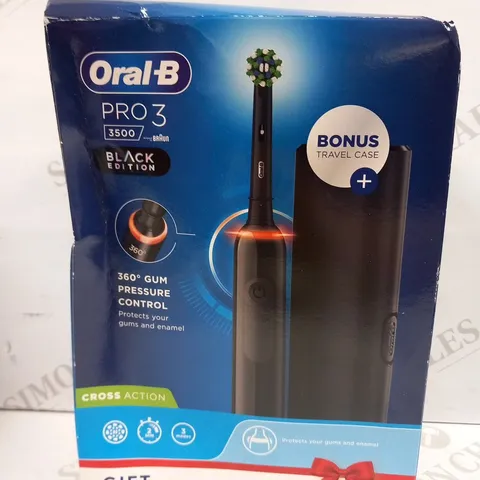 BOXED ORAL B PRO 3 3500 BLACK EDITION TOOTHBRUSH