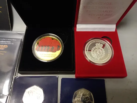 LARGE QUANTITY OF ASSORTED COLLECTABLE COINS AND MEDALS