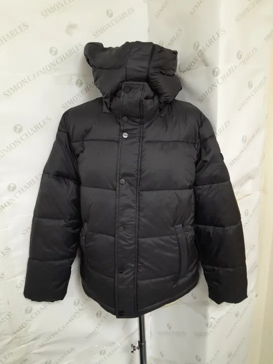 GABES LONDON HOODED PUFFED JACKET IN BLACK SIZE XS