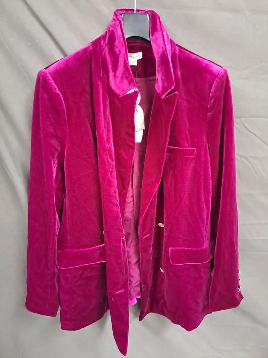 MONSOON LADIES VELVET JACKET PINK SIZE 18