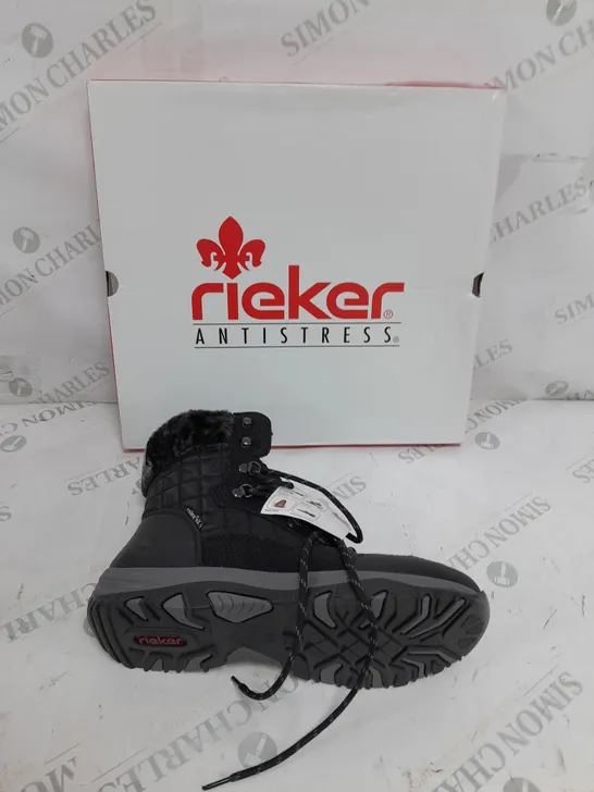 BOXED RIEKER BLACK WINTER HIKING BOOTS SIZE 6 