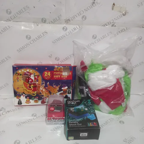 LOT OF ASSORTED TOYS AND GAMES TO INCLUDE FANCY DRESS, SMART ROBOT AND ADVENT CALENDER