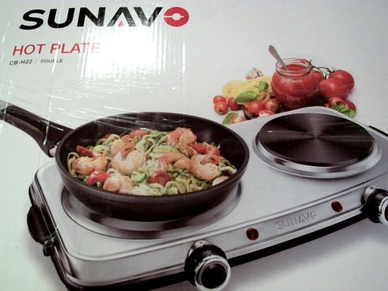 SUNAVO HOT PLATES FOR COOKING, ELECTRIC HOB WITH HANDLES, STAINLESS STEEL HOT PLATE