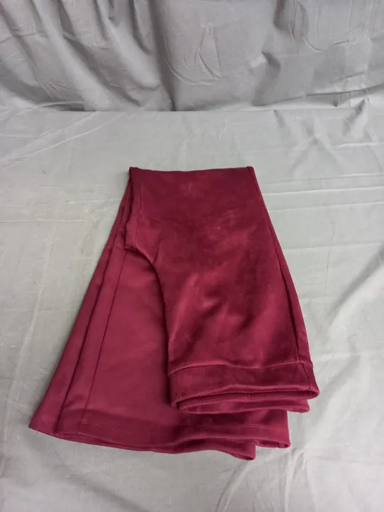 WYNNE COLLECTION KICK FLARE CROP TROUSERS IN MAROON SIZE UK M 