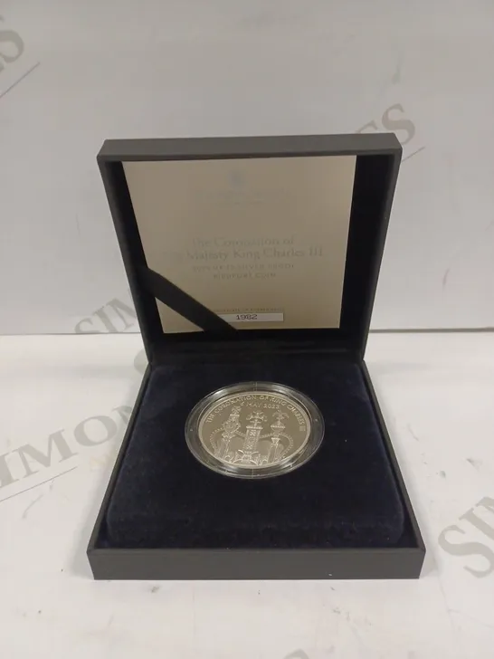 THE ROYAL MINT THE CORONATION OF KING CHARLES III 2023 UK £5 SILVER PROOF PIEDFORT COIN 