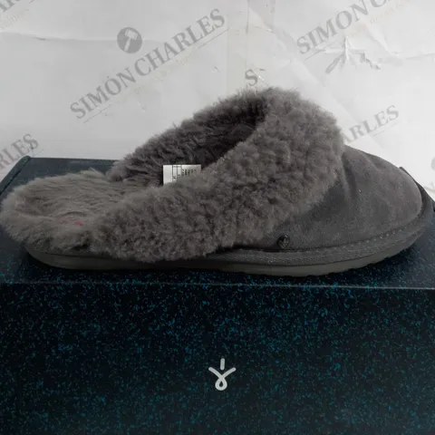 BOXED EMU NEST JOLIE SHEEPSKIN SLIPPERS, CHARCOAL - SIZE 5