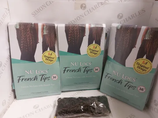 BOX OF APPROX 6 ASSORTED HAIR EXTENSIONS IN VARIOUS COLOURS