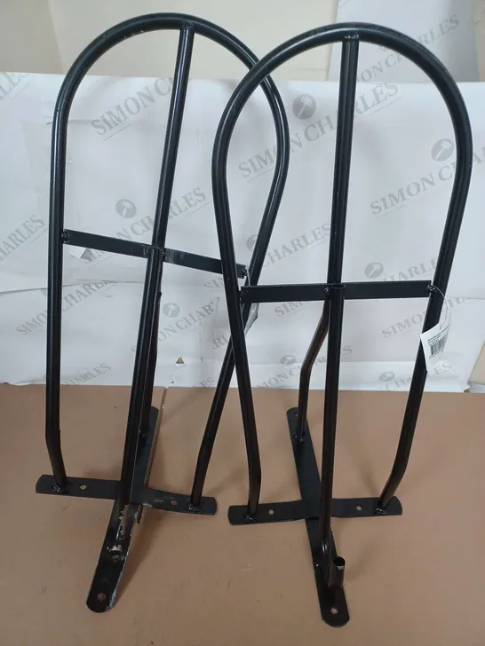 SET OF 2 ROMA RM SHAPED METAL SADDLE RACKS  / COLLECTION ONLY 