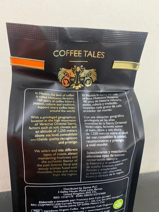 BOX OF 16 PACKS OF BRAND NEW COFFEE TALES ORIGINAL BLEND COFFEE BEANS (Each pack net weight 16oz)