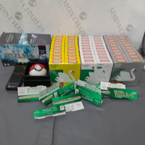 LOT OF ASSORTED SWAN FILTER PAPERS, POKEMON AND RIZLA'S