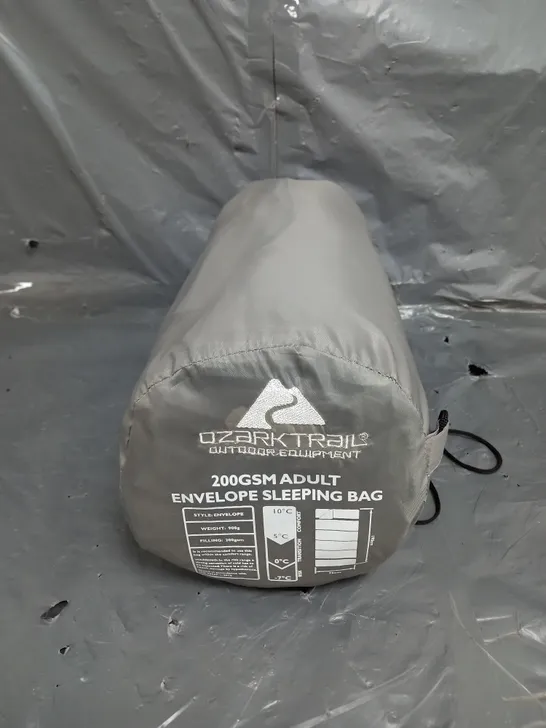 BOX OF APPROX 4 OZARK 200GSM ADULT ENELOPE SLEEPING BAGS IN GREY