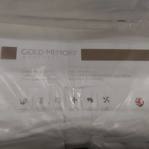 QUALITY BAGGED 5' QUEENSIZE GOLD MEMORY MATTRESS 