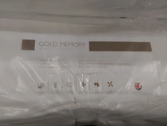 QUALITY BAGGED 5' KINGSIZE GOLD MEMORY MATTRESS 