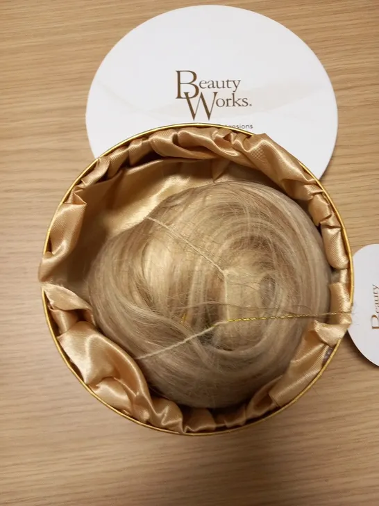 BOXED BEAUTY WORKS LUXURY HAIR EXTENSIONS DOUBLE HAIR SET CLIP IN HAIR EXTENSIONS 20" CHAMPAGNE BLONDE