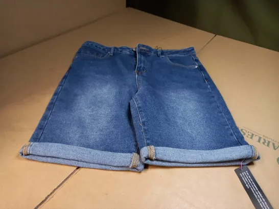 ROMAN BLUE DENIM SHORTS - SIZE 10