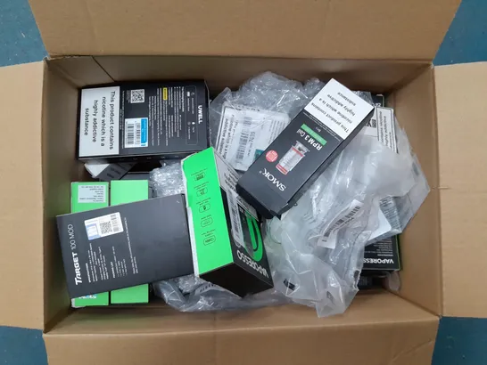 BOX OF APPROXIMATELY 20 ASSORTED E-CIGARATTES TO INCLUDE VAPORESSO, INNOKIN, SMOK ETC