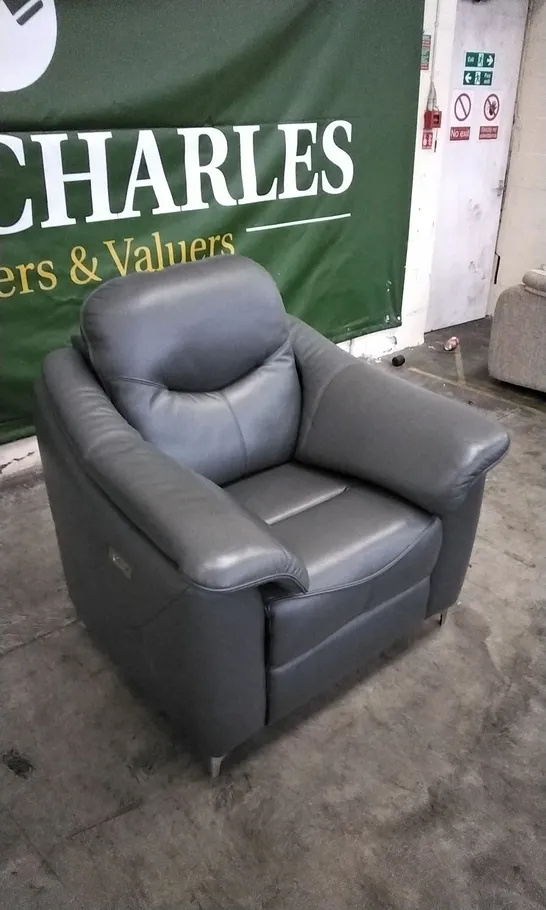 QUALITY BRITISH DESIGNED & MANUFACTURED G PLAN JACKSON POWER RECLINER ARMCHAIR CAPRI SEAL LEATHER