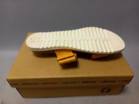 BOXED PAIR OF ADESSO ORANGE SANDAL - SIZE 5 