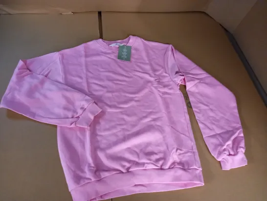 H&M PINK CREW JUMPER - UK 14+