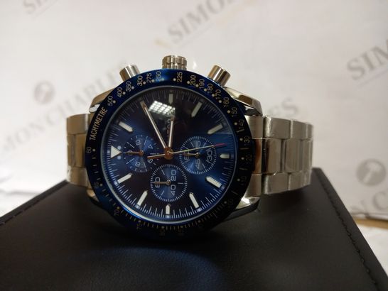 LATOR CALIBRE BLUE DIAL CHRONOGRAPH STYLE BRACELET STRAP WATCH RRP £635