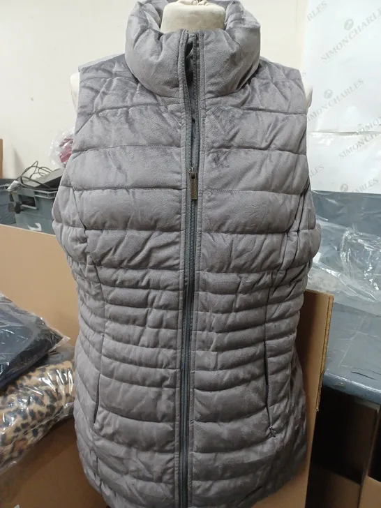 CENTIGRADE VELVET GILET CHARCOAL SIZE MEDIUM