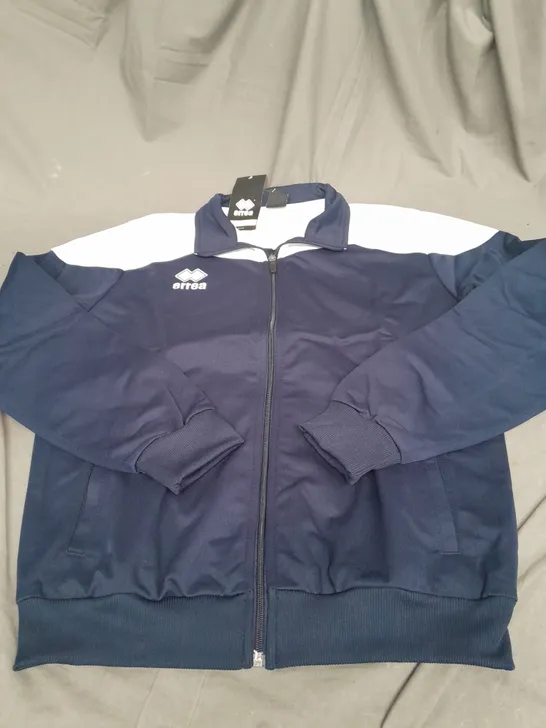 ERREA ZIPPED CASUAL JACKET IN NAVY BLUE AND WHITE SIZE M