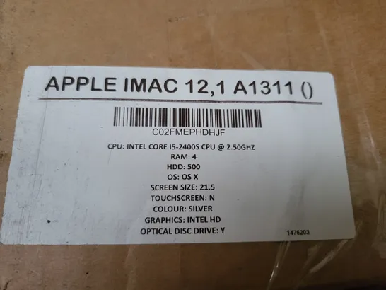 APPLE IMAC 21.5 INCH MODEL A1311