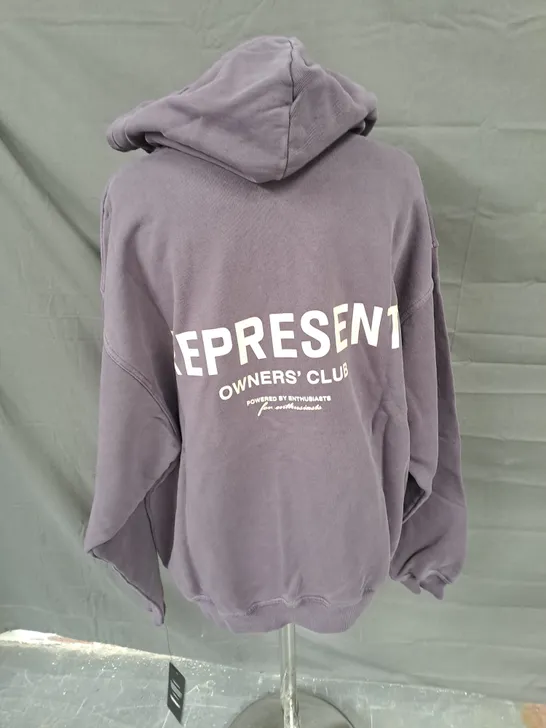 REPESENT OWNERS CLUB ZIP HOODIE IN VIOLET - L